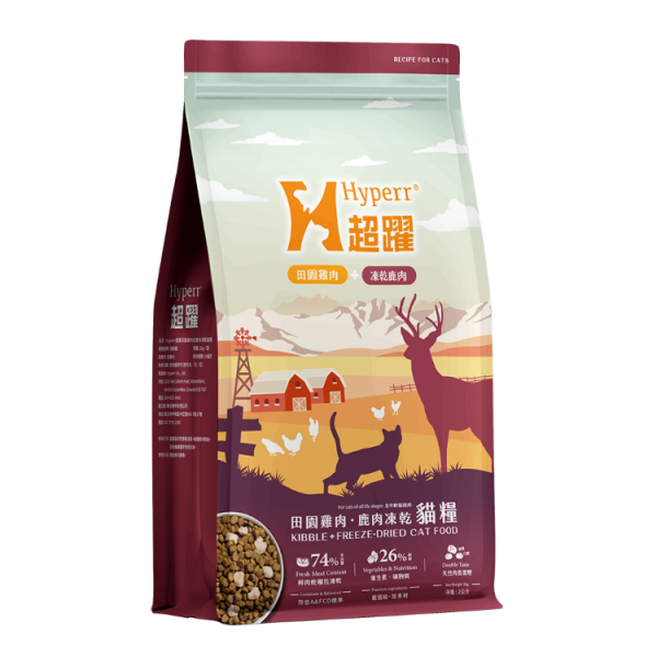 貓用｜鮮肉糧佐凍乾－雞肉+鹿肉